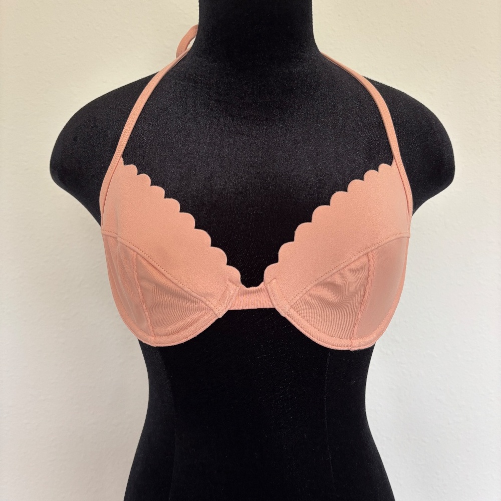 J. Crew Peach Unlined Bikini Swim Top